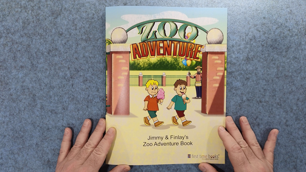 Personalized Children's Zoo Adventure Book - A Wild Journey with Jimmy and Finlay!