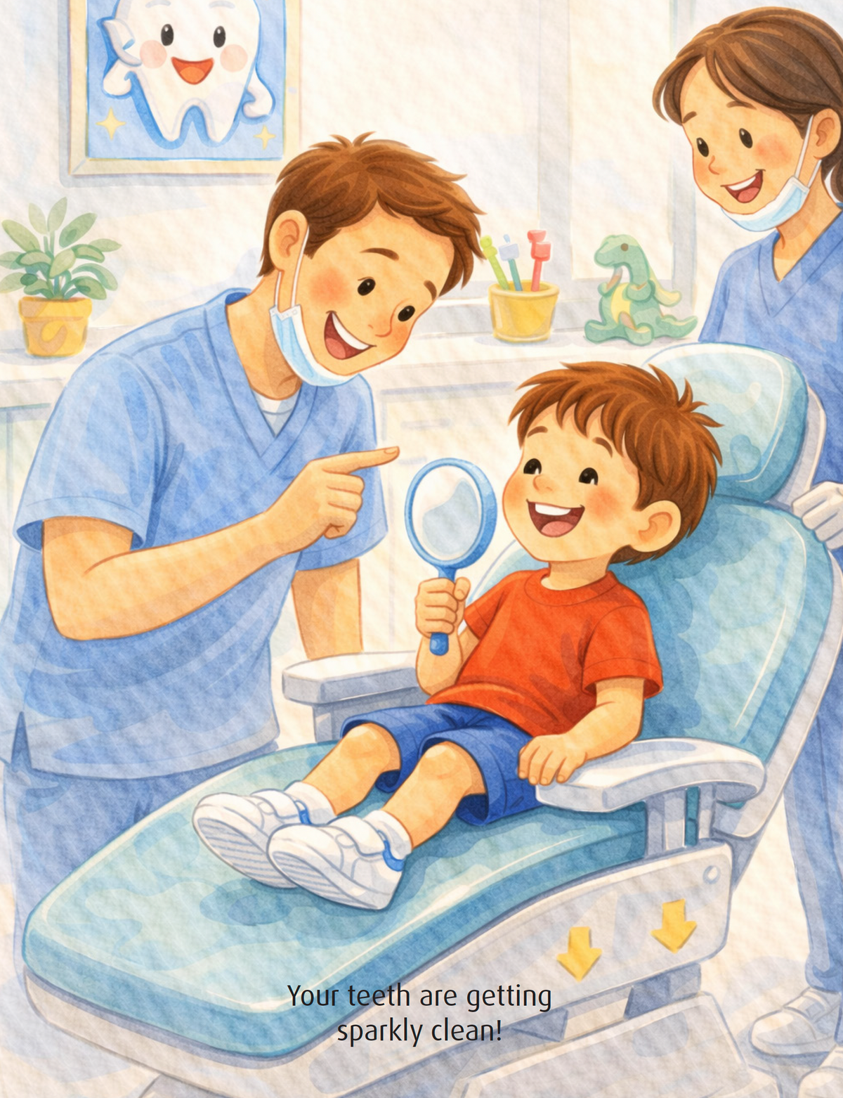 Child meeting the dental team in My First Dentist Visit