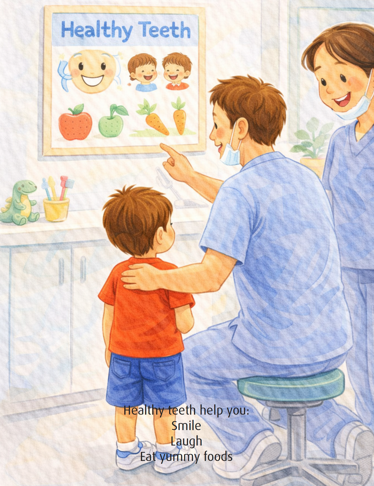 Interior sample page from My First Dentist Visit