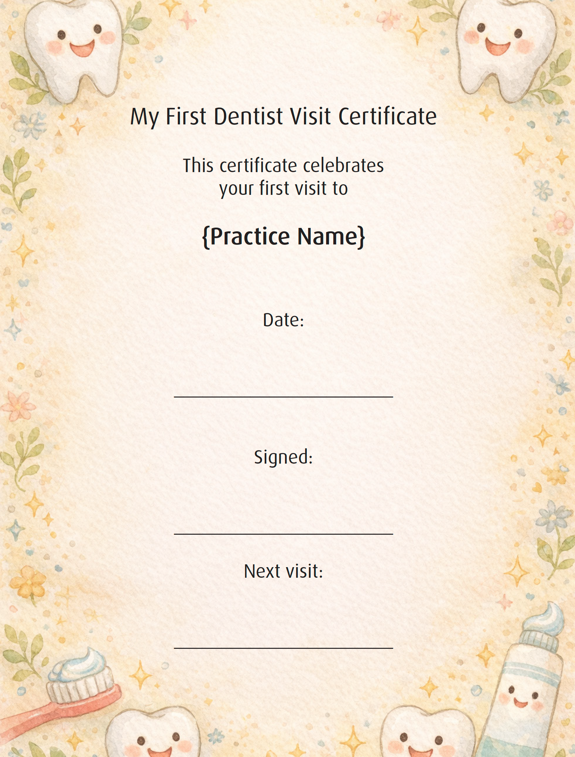 My First Dentist Visit - Custom Practice Edition