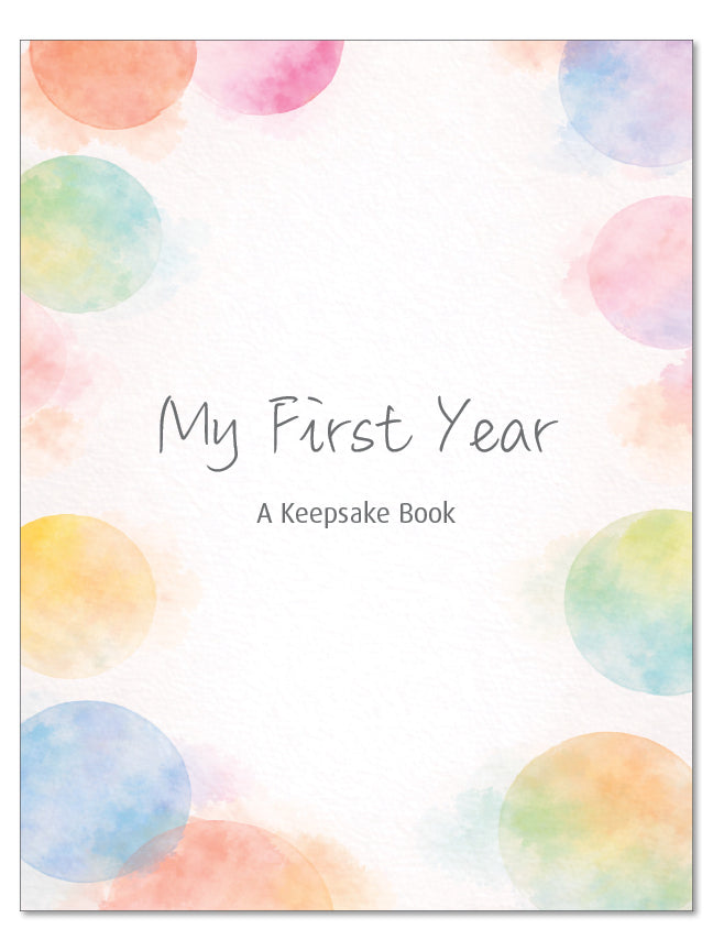 My First Year baby keepsake book customized for a pediatric practice