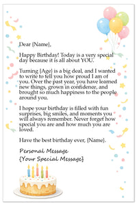 Personalized Birthday Letter