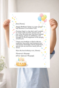 Personalized Birthday Letter