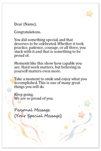 Personalized Congratulations Letter
