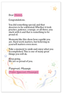 Personalized Congratulations Letter