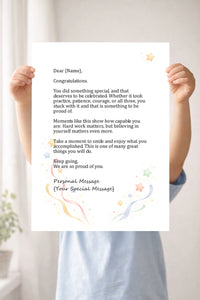 Personalized Congratulations Letter