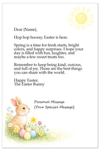 Personalized Easter Bunny Letter