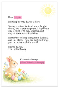 Personalized Easter Bunny Letter