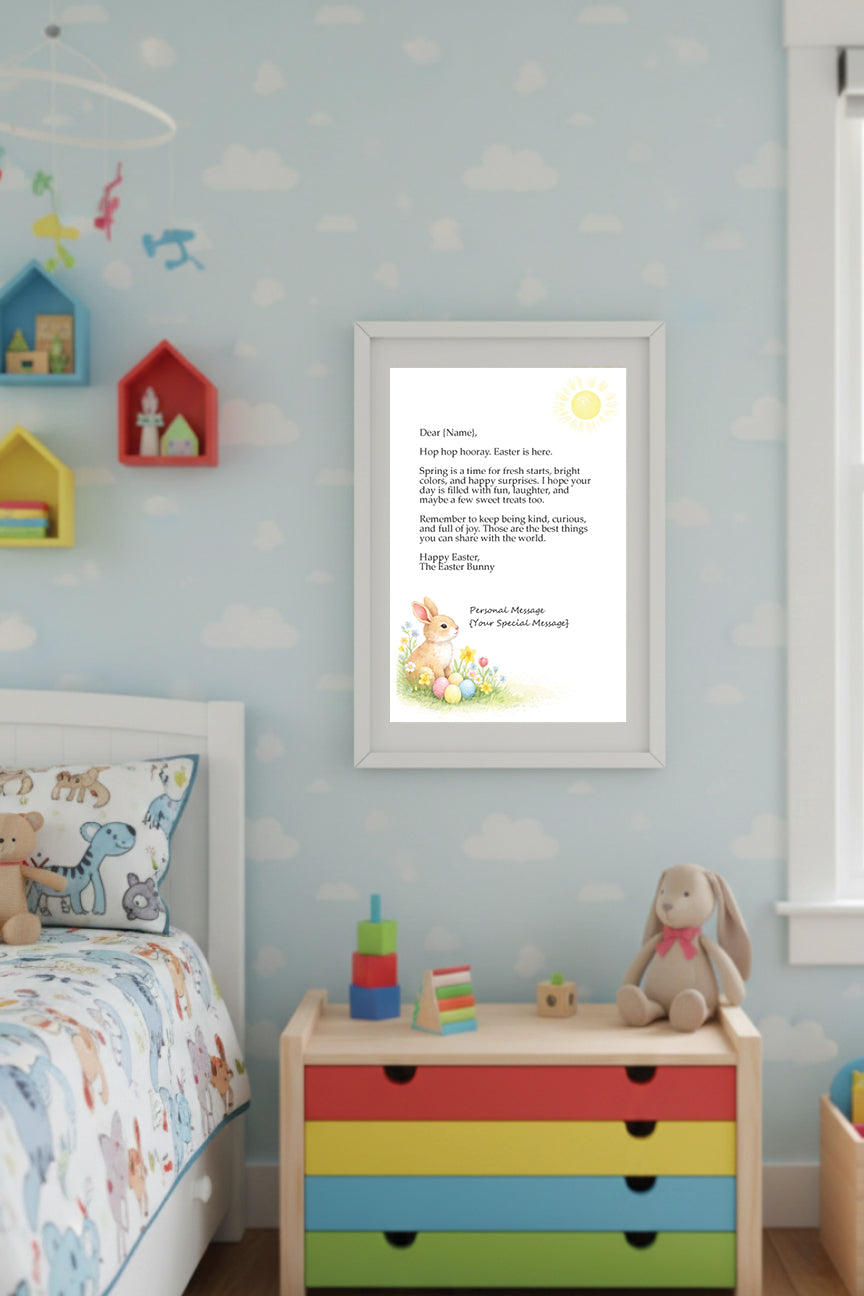 Personalized Easter Bunny Letter