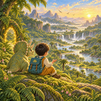 A child meets Pip, a little triceratops who needs help finding home