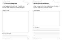 Dinosaur journal pages for designing a keepsake for Pip and remembering a favorite adventure moment.