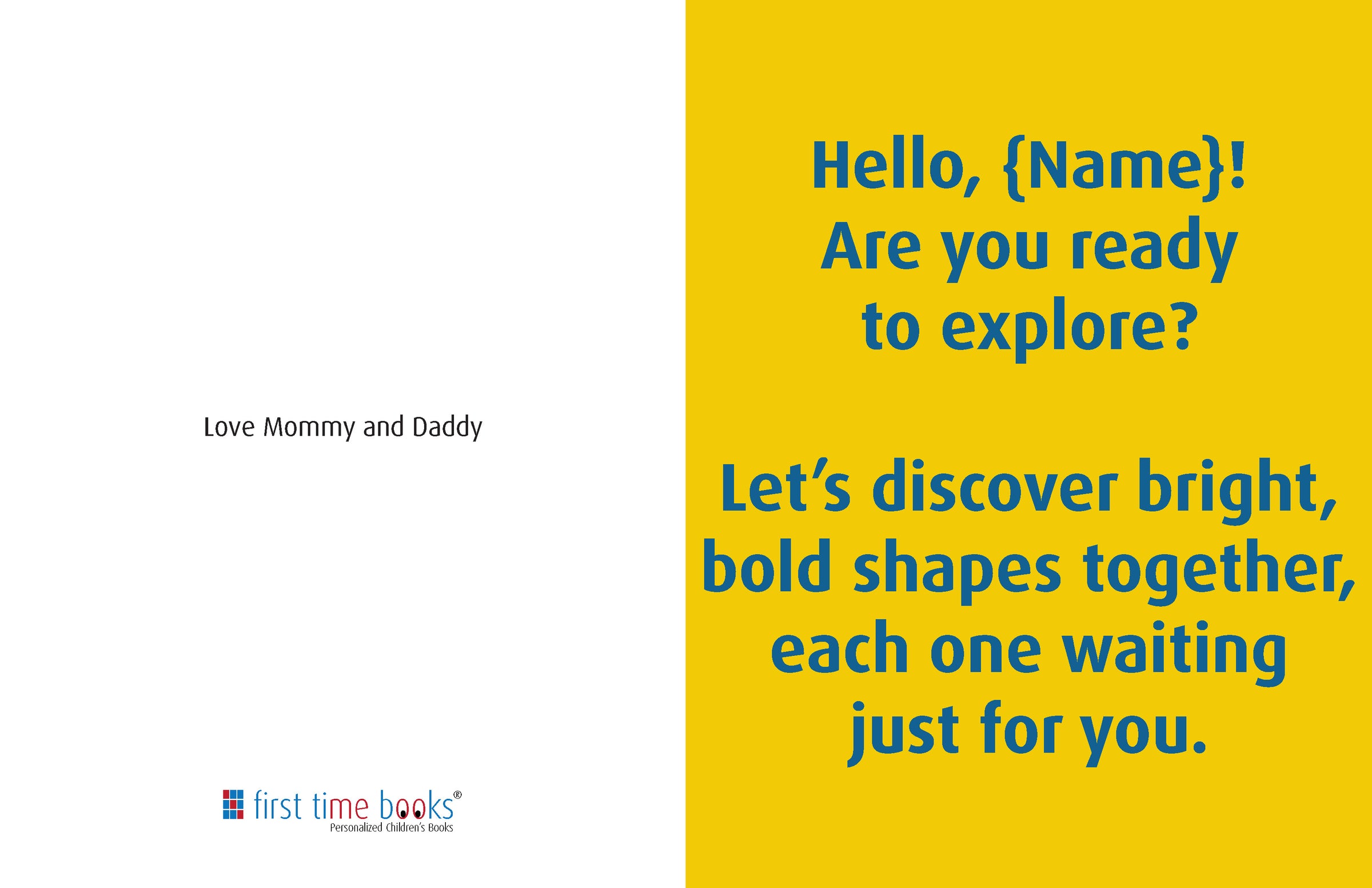 {Name}’s Wonderful World of Shapes – Personalized Children’s Book