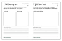 Space journal activities for comparing a planet's rings and noticing small details during a quiet look.