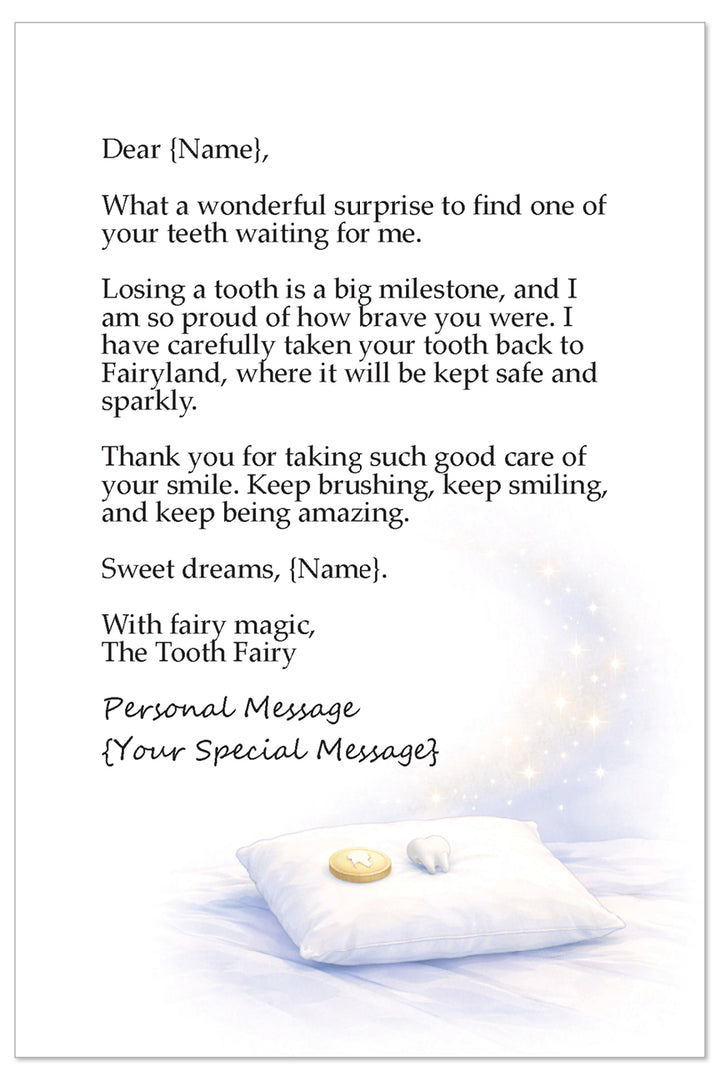 Personalized Tooth Fairy Letter