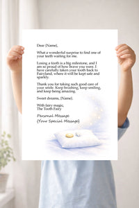 Personalized Tooth Fairy Letter