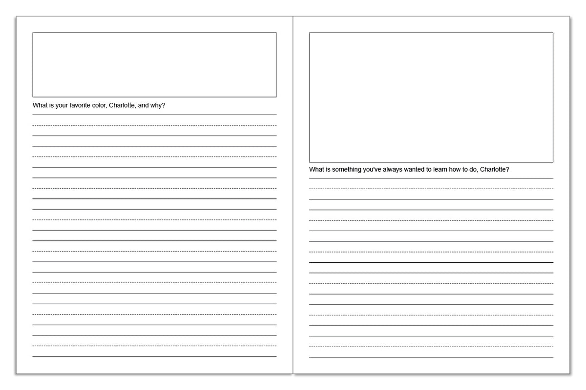 More sample pages from the Personalized Journaling Workbook