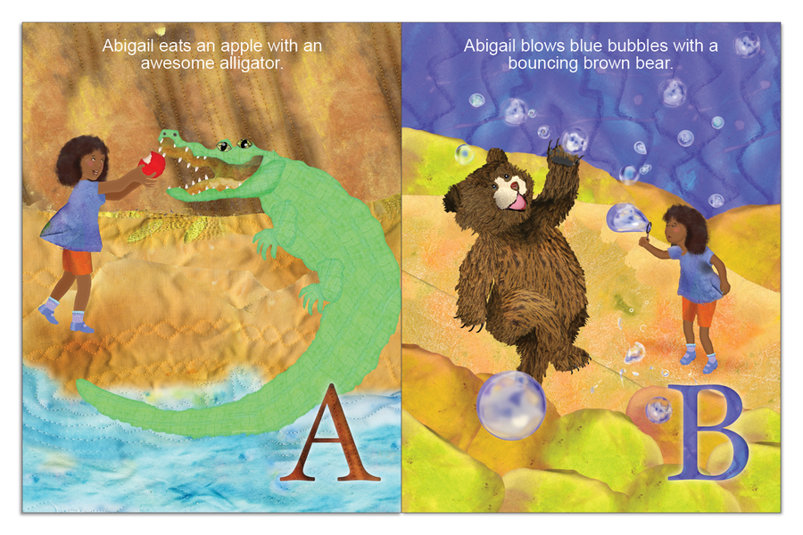 Personalized ABC Book interior spread