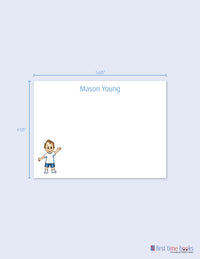 Personalized Note Cards for Boys